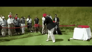 trump golf swing